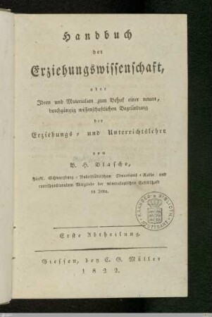1: Erste Abtheilung