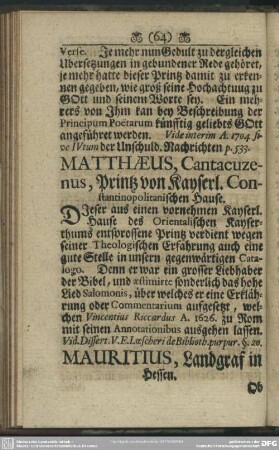 Mauritius, Landgraf in Hessen