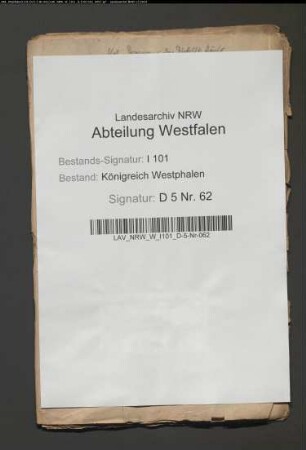 Allodifikation des corveyischen Lehens des Christoph Lüchten zu Godelheim. Provenienz: Procureur du Roi, Tribunal 1. Instanz, Höxter