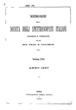 16: Memorie della Società degli Spettroscopisti Italiani