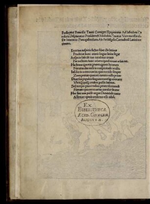 Presbyterie Francisci Tantii Cornigeri Epigramma Ad Iafredum Carolum...