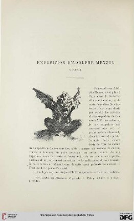 2. Pér. 31.1885: Exposition d'Adolphe Menzel à Paris, [1]