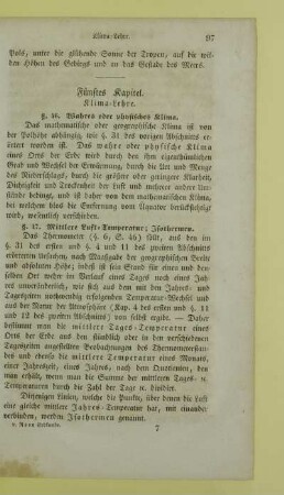Fünftes Kapitel. Klima-Lehre