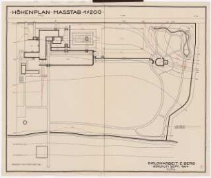 Villengarten, Berlin-Kladow: Höhenplan 1:200