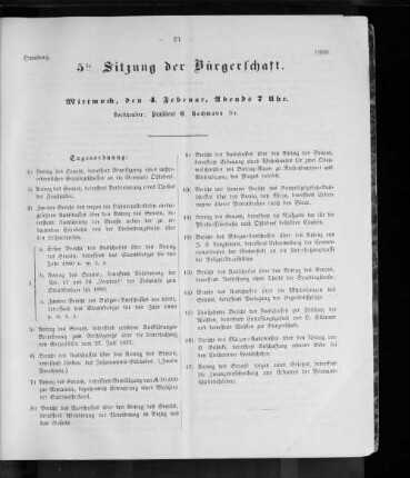 5te Sitzung