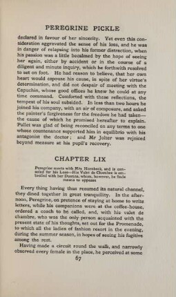 Chapter LIX. Peregrine meets with Mrs Hornbeck, and is consoled for his loss - ...