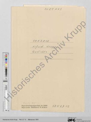 Gedichte und Zeichnungen von Alfred Krupp