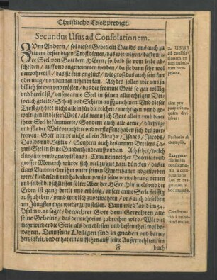 Secundus Usus ad Consolationem.