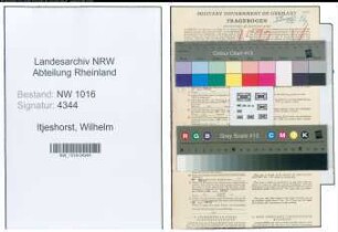 Entnazifizierung Wilhelm Itjeshorst , geb. 06.09.1895 (Landwirt)