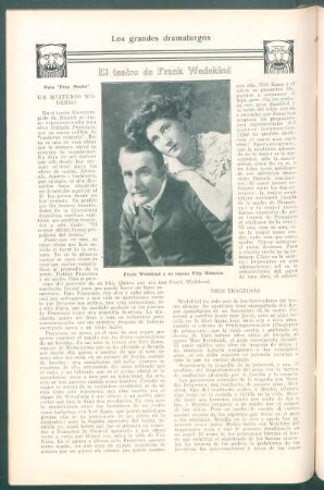 Los grandes dramaturgos : El teatro de Frank Wedekind