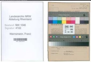 Entnazifizierung Franz Wernsmann , geb. 11.09.1912 (Landwirt)