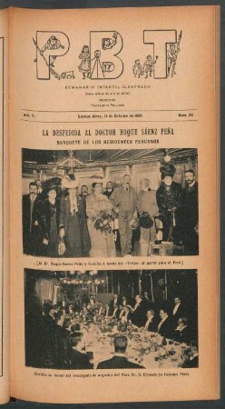 La despedida al Doctor Roque Sáenz Peña - [Fotografías] : Banquete de los residentes peruanos