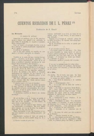 Cuentos escojidos de I. L. Pérez