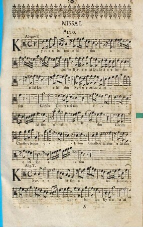 CHORUS MUSARUM DIVINO APOLLINI ACCINENTIUM SIVE SEX MISSAE SELECTISSIMAE A QUATUOR VOCIBUS Canto, Alto, Tenore, Basso, 2. Violinis & Organo Concertantibus, 2. Clarinis, Tympano, Violoncello, pro Libitu
