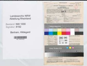 Entnazifizierung Hildegard Bertram, geb. 06.12.1919 (Bankangestellte)