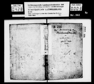 Kommende Heilbronn: Lagerbuch zu Frankenbach