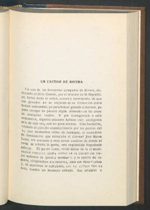 Un castigo de Rivera