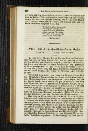 ¬Das¬ Elementar-Schulwesen in Berlin