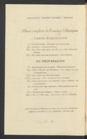 Obras completas de Francisco Villaespesa