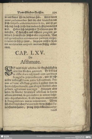 Cap. LXV. De Asthmate