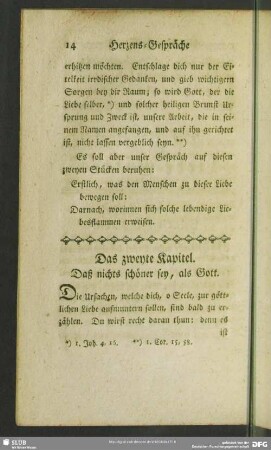Das zweyte Kapitel. Daß nichts schöner sey, als Gott