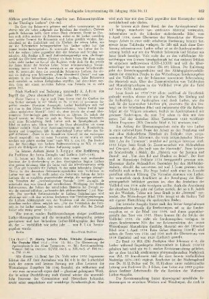 851-853 [Rezension] D. Martin Luthers Werke. Kritische Gesamtausgabe. Die Deutsche Bibel 1522-1546 ; 12. Bd.:Die Übersetzung des Apokryphenteils des Alten Testaments