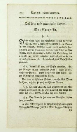 Das drey und zwanzigste Kapitel. Von Amerika