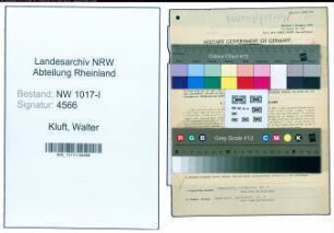 Entnazifizierung Walter Kluft , geb. 11.07.1893 (Grosshandelskaufmann)