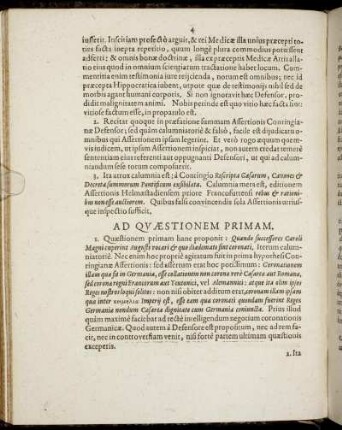 Ad Quæstionem Primam. - Ad Quæstionem Undecimam.