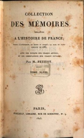 Collection des mémoires relatifs à l'histoire de France, 48. Mémoires de Conrart. Mémoires du Père Berthod