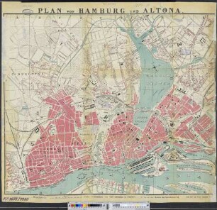 Plan von Hamburg und Altona