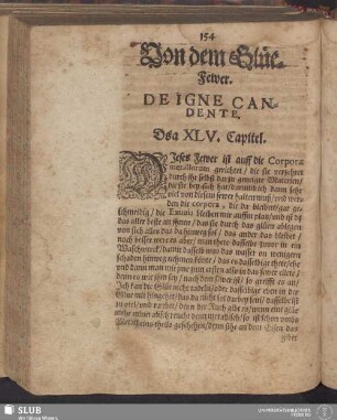 Von dem Glüe-Fewer. De Igne Candente. Das XLV. Capitel