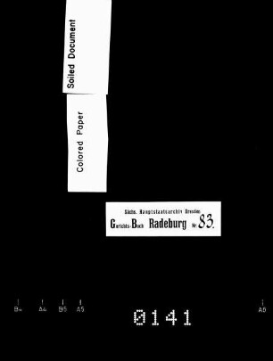 Gerichtshandelsbuch der Stadt Radeburg, Bd. 14