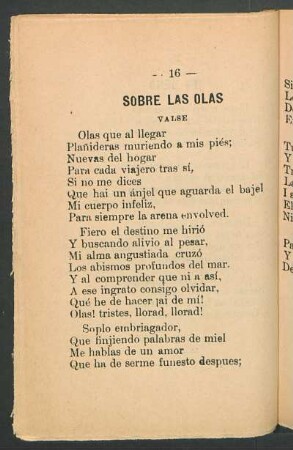 Sobre las olas : Valse