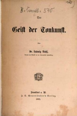 Der Geist der Tonkunst