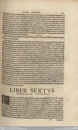 Liber Sextus Perspectivae Vitellionis.