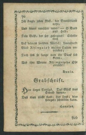 Grabschrift.