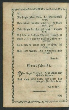 Grabschrift.