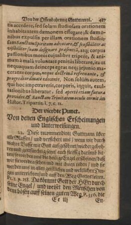 Der vierdte Punct. Von denen Englischen Erscheinungen und Unterweisungen.