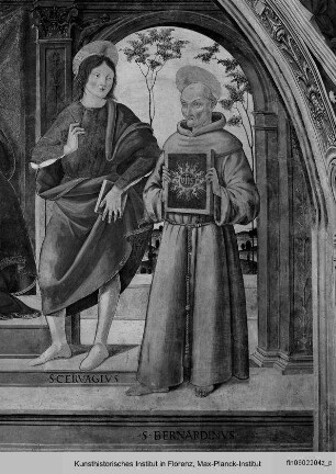 Freskenzyklus : Thronende Madonna mit Heiligen