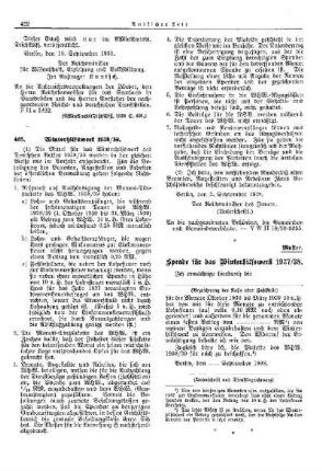 Winterhilfswerk 1938/39 : [Allgemeine Verwaltungssachen] ; [Für das Reich] ; [Amtliche Erlasse] ; [Amtlicher Teil]
