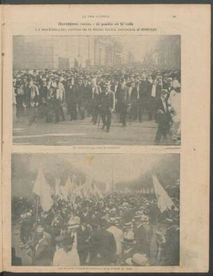 Movimiento cívico. - El pueblo en la calle. : La manifestación política de la Unión Cívica celebrada el domingo.