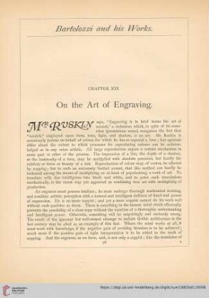 Chapter XIX. On the Art of Engraving