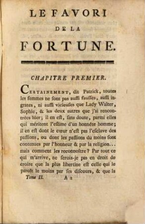 Le Favori De La Fortune, 2