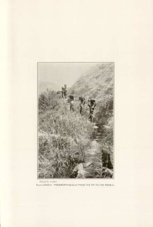 Plate LXXXVIII. Transporting clay from the pit to the pueblo