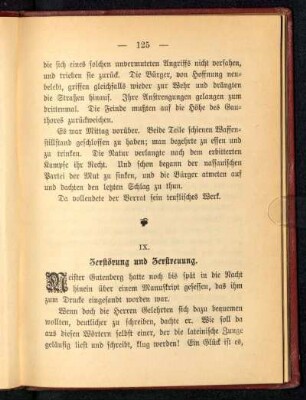 IX. Zerstörung und Zerstreuung