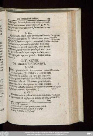 Tit. XXVIII. De Praescriptionibus.
