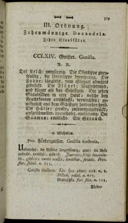 III. Ordnung. Zehenmännige. Decandria. Zehen Staubfäden
