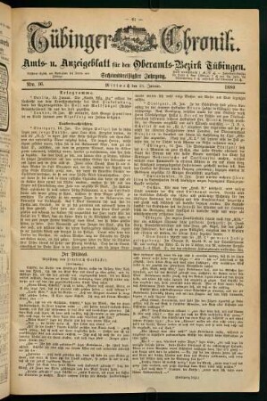 21. Januar (Nro. 16) - 25. Januar (Nro. 20)