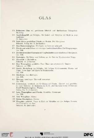 Glas (Nr.174-190)
